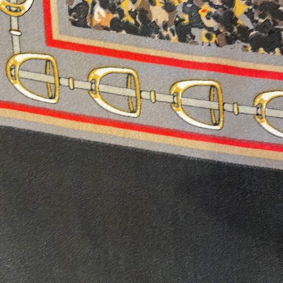 COLLECTION EIGHTEEN multi color black edge SQUARE scarf / shawl - Picture 8 of 12